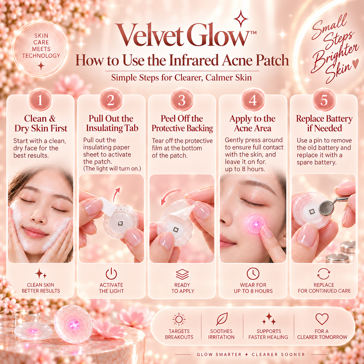 Velvet Glow Infrared Acne & Pimple Spot Patches