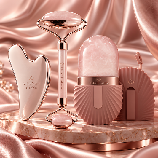 Velvet Glow Ice Roller & Gua Sha Set