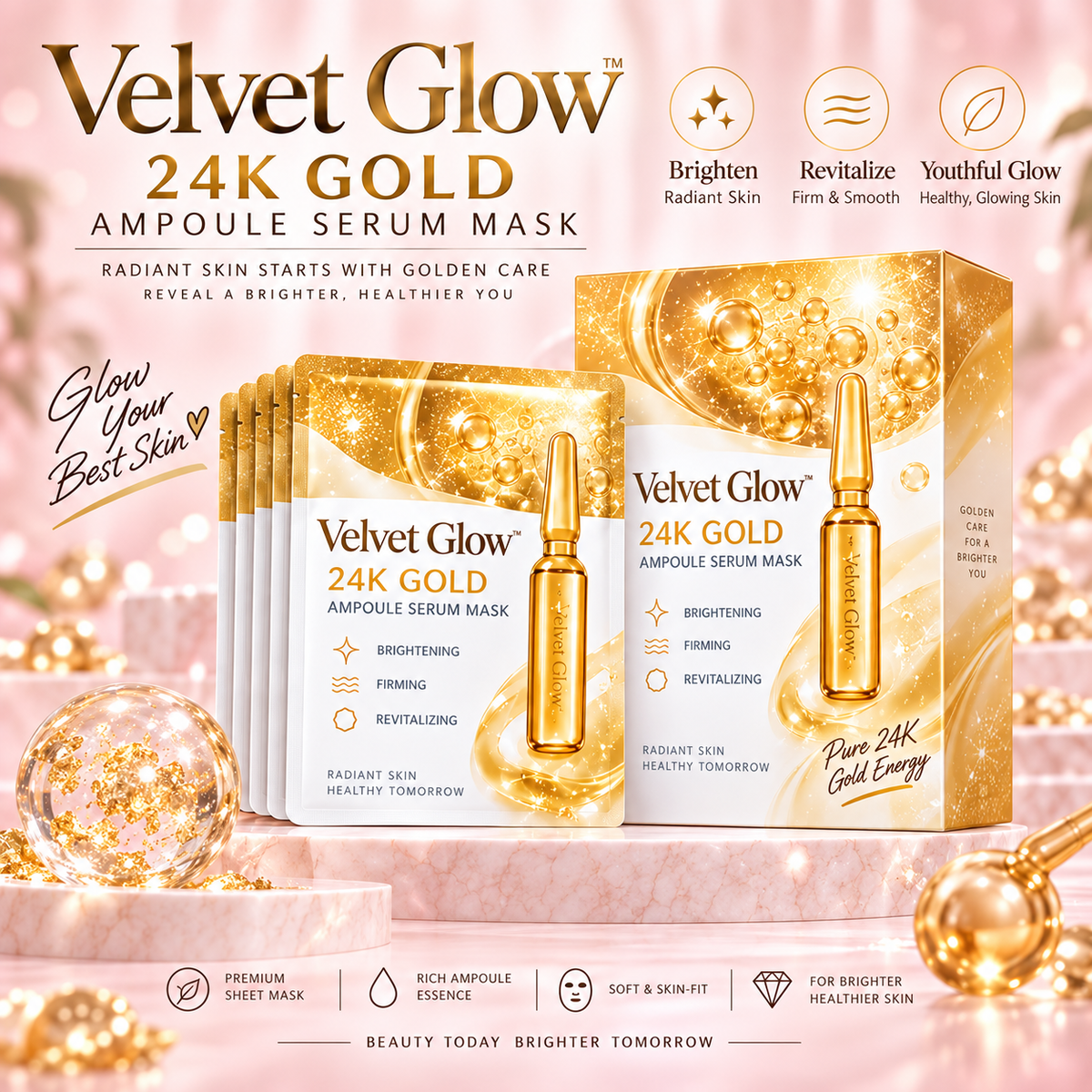 Velvet Glow 24K Gold Hydra Mask Set