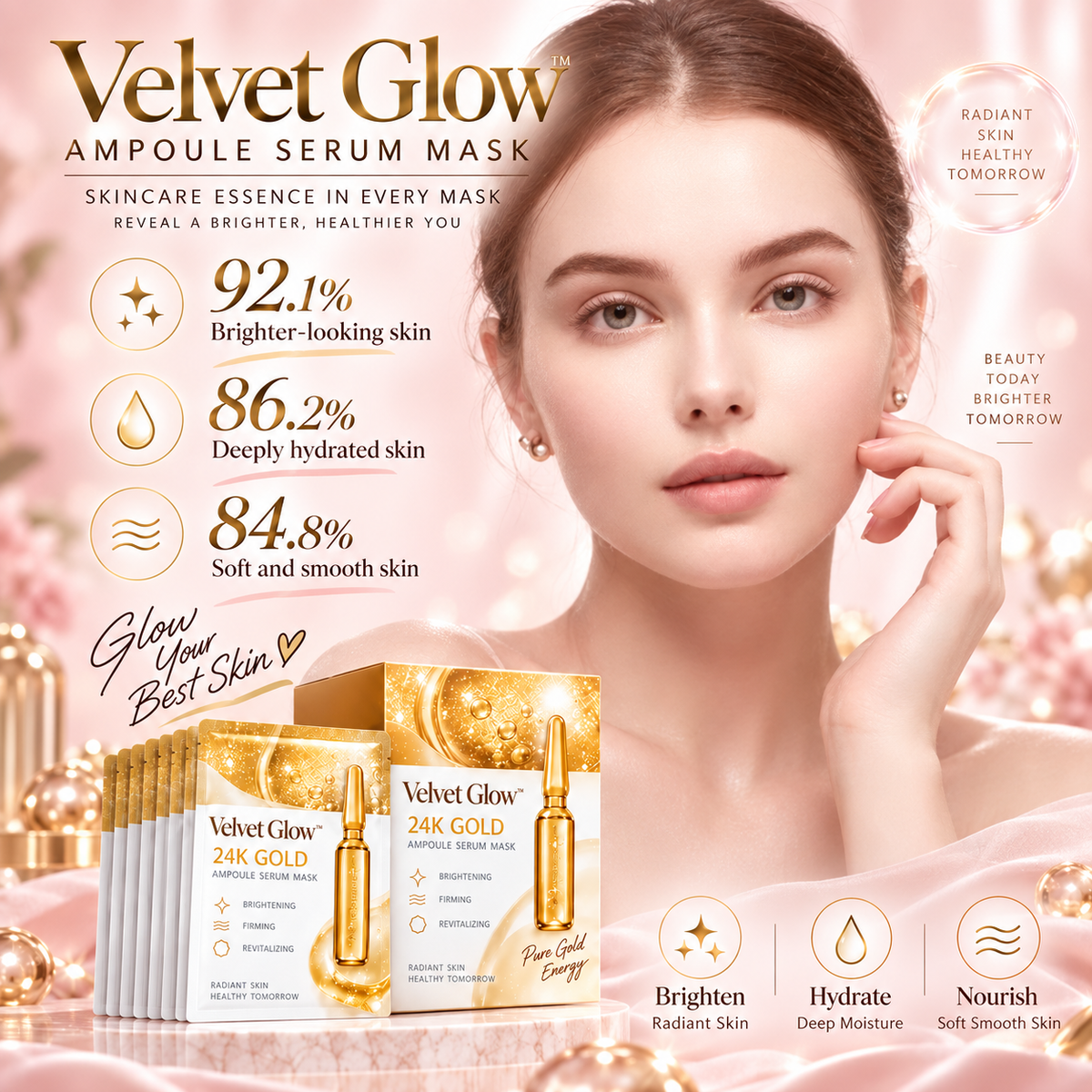 Velvet Glow 24K Gold Hydra Mask Set