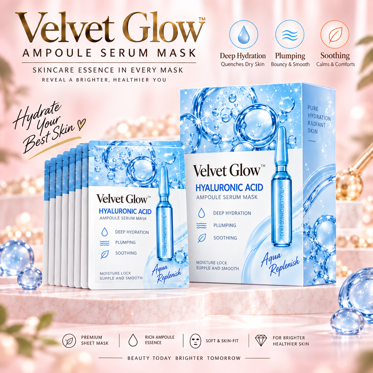 Velvet Glow 24K Gold Hydra Mask Set