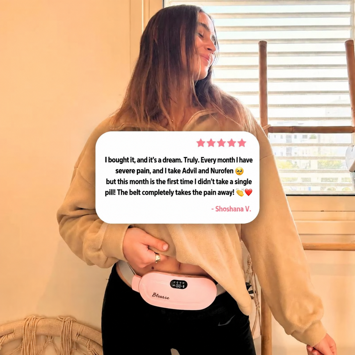 Velvet Glow Period Relief Belt