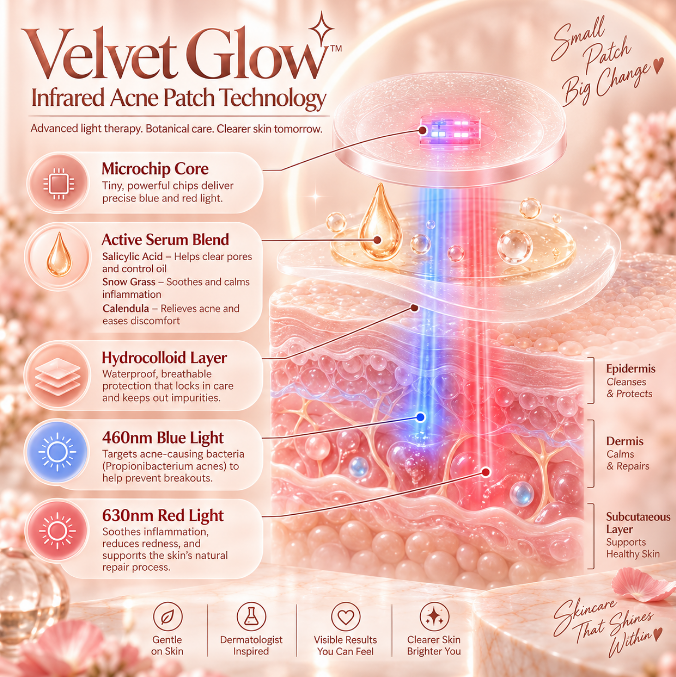 Velvet Glow Infrared Acne & Pimple Spot Patches